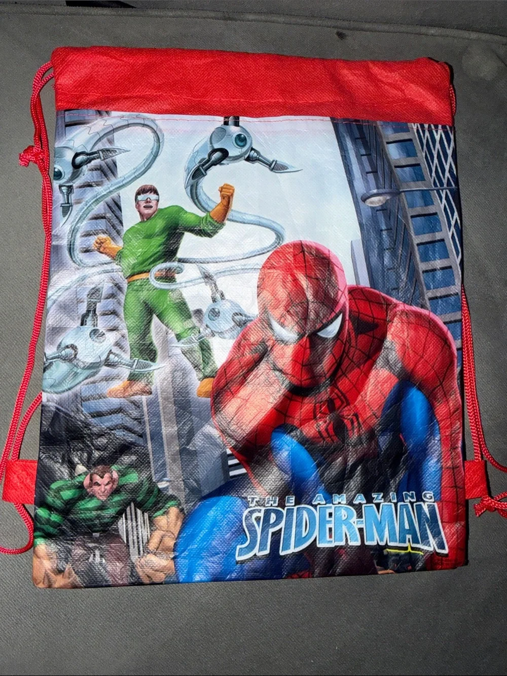 Kids backpack Spider-Man Red Drawstring Gym Bag